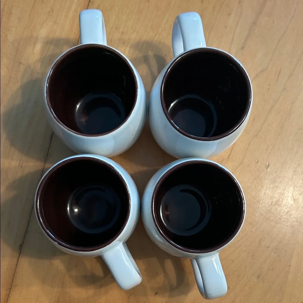Crate&Barrel White Ceramic shot glass mug set. $25 for all four.